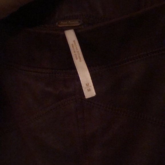 Free People Midnight Vegan Faux Suede Leather Leggings - Picture 8 of 10